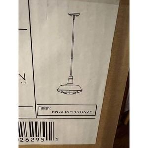 Meridian Lighting River Station Rubbed Bronze One-Light Pendant